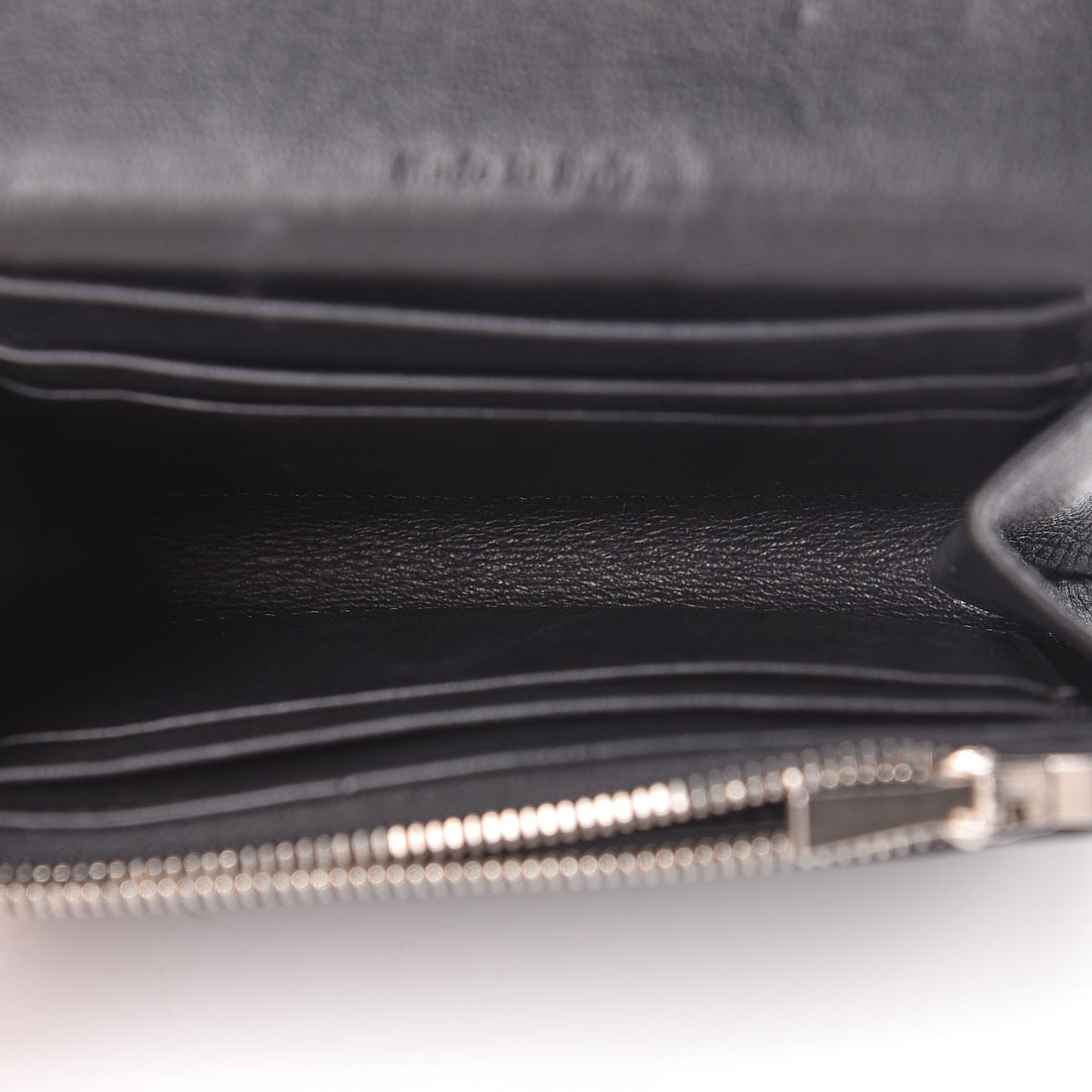 Grained Calfskin Small Trotteur Multifunction Wallet Black