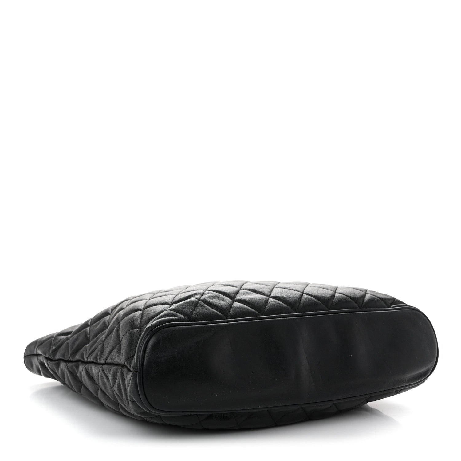 Chanel Lambskin Quilted Shopping Tote Black 4 of 13