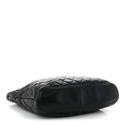 Chanel Lambskin Quilted Shopping Tote Black 4 of 13