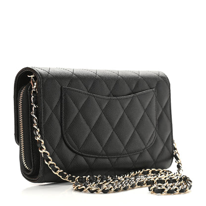 Chanel Caviar Quilted Flap Phone Holder With Removable Chain Black 4 of 12