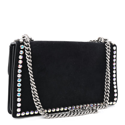 Gucci Suede Crystal Small Dionysus Shoulder Bag Black 3 of 10