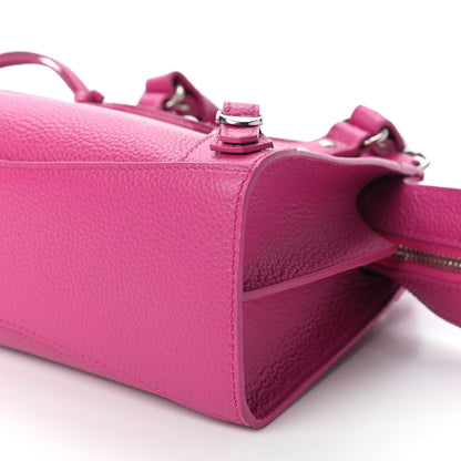 Balenciaga Grained Calfskin Neo Classic Silver Hardware Mini City Fuchsia 8 of 8