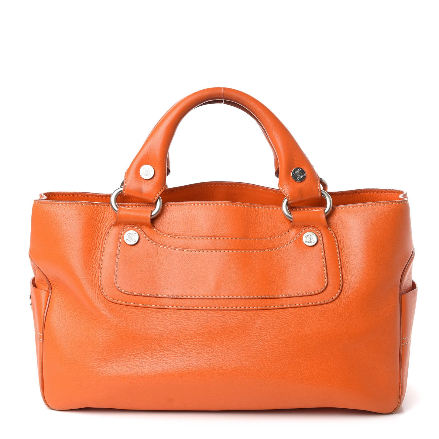 Calfskin Boogie Satchel Orange