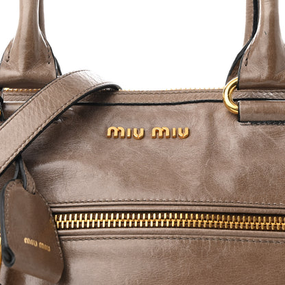 Miu Miu Vitello Shine Zip Tote Ginuco 8 of 13