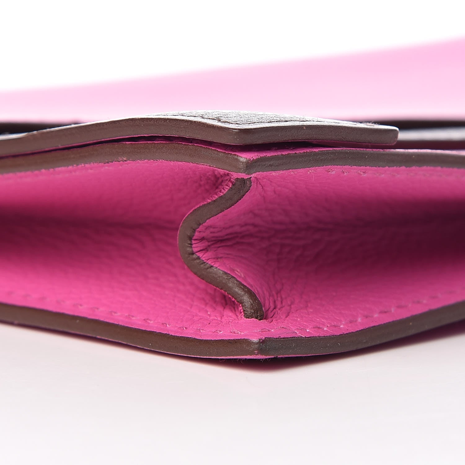 Hermes Evercolor Evergrain Multiplis Clutch Magnolia Havane 8 of 10