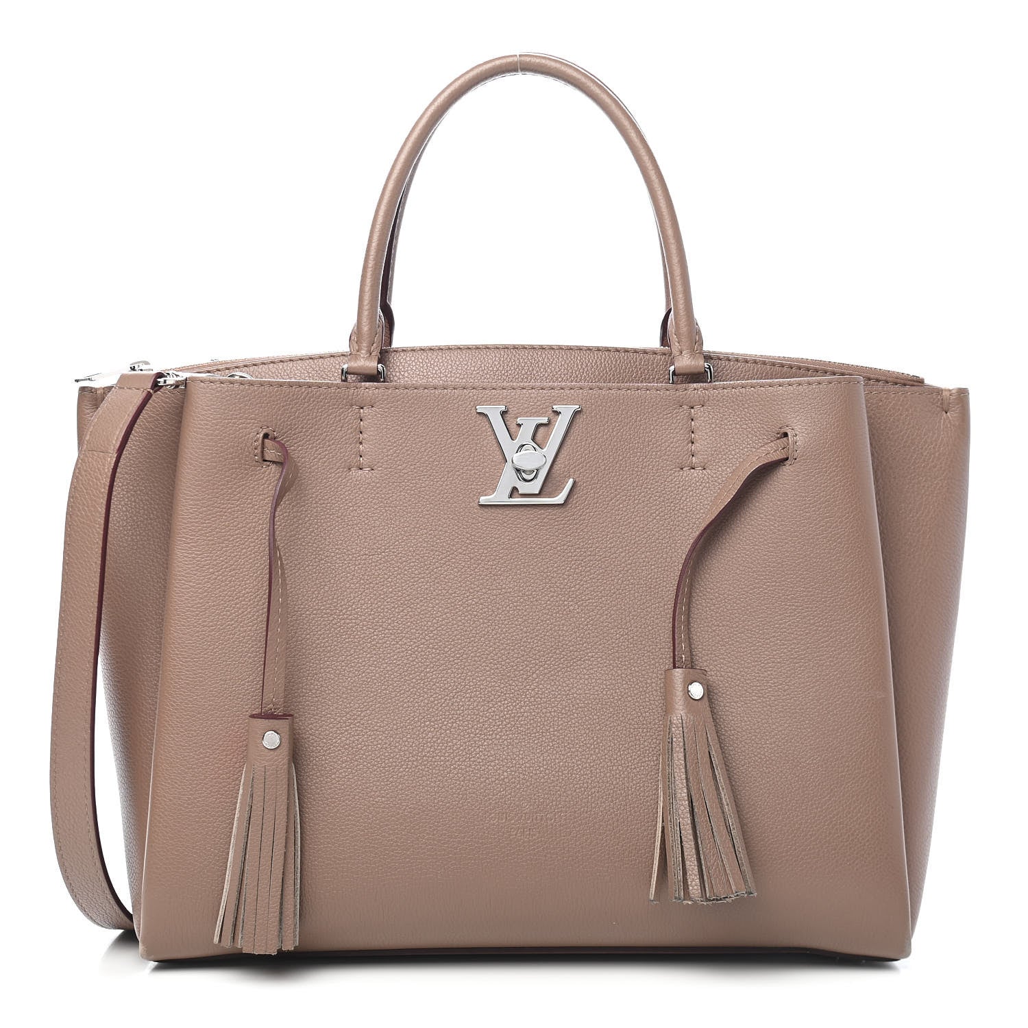 Louis Vuitton Calfskin Lockmeto Taupe Glace 1 of 8