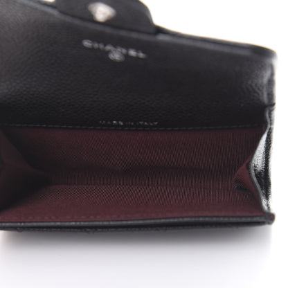 Chanel Caviar Quilted Flap Card Holder Wallet Black 5 of 9