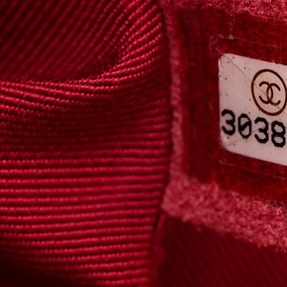 Chanel Metallized Calfskin Quilted Small XXL Travel Flap Bag Red 7 of 12