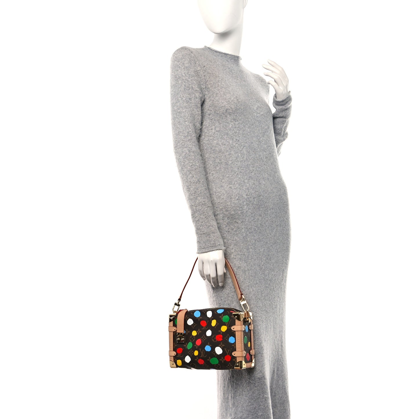 LV X YK Monogram Dots Side Trunk Multicolor