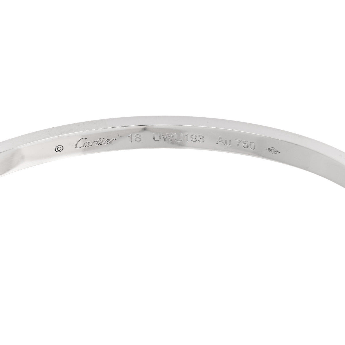 18K White Gold Diamond Small LOVE Paved Bracelet 18