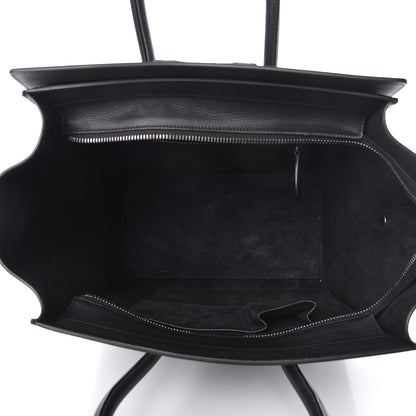 Celine Drummed Calfskin Mini Luggage Black 5 of 11