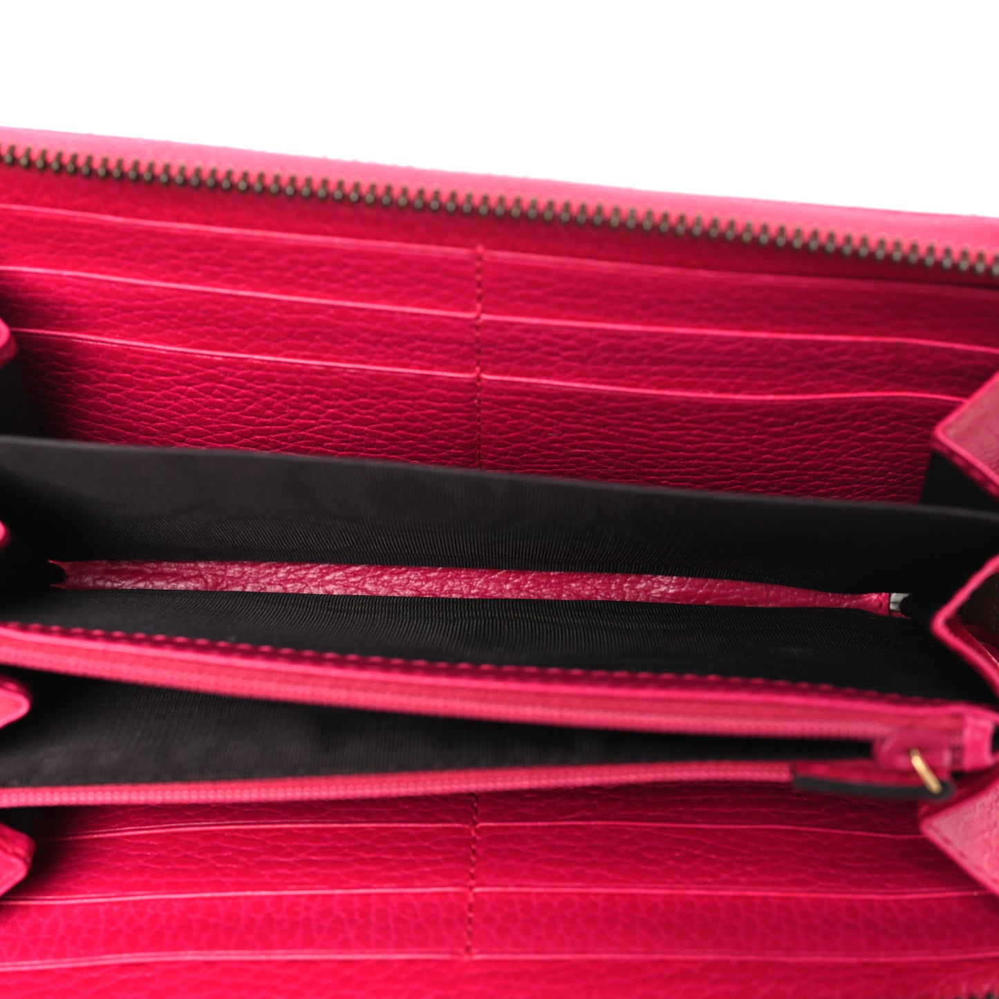 Calfskin Butterfly Farfalla Zip Around Wallet Pink