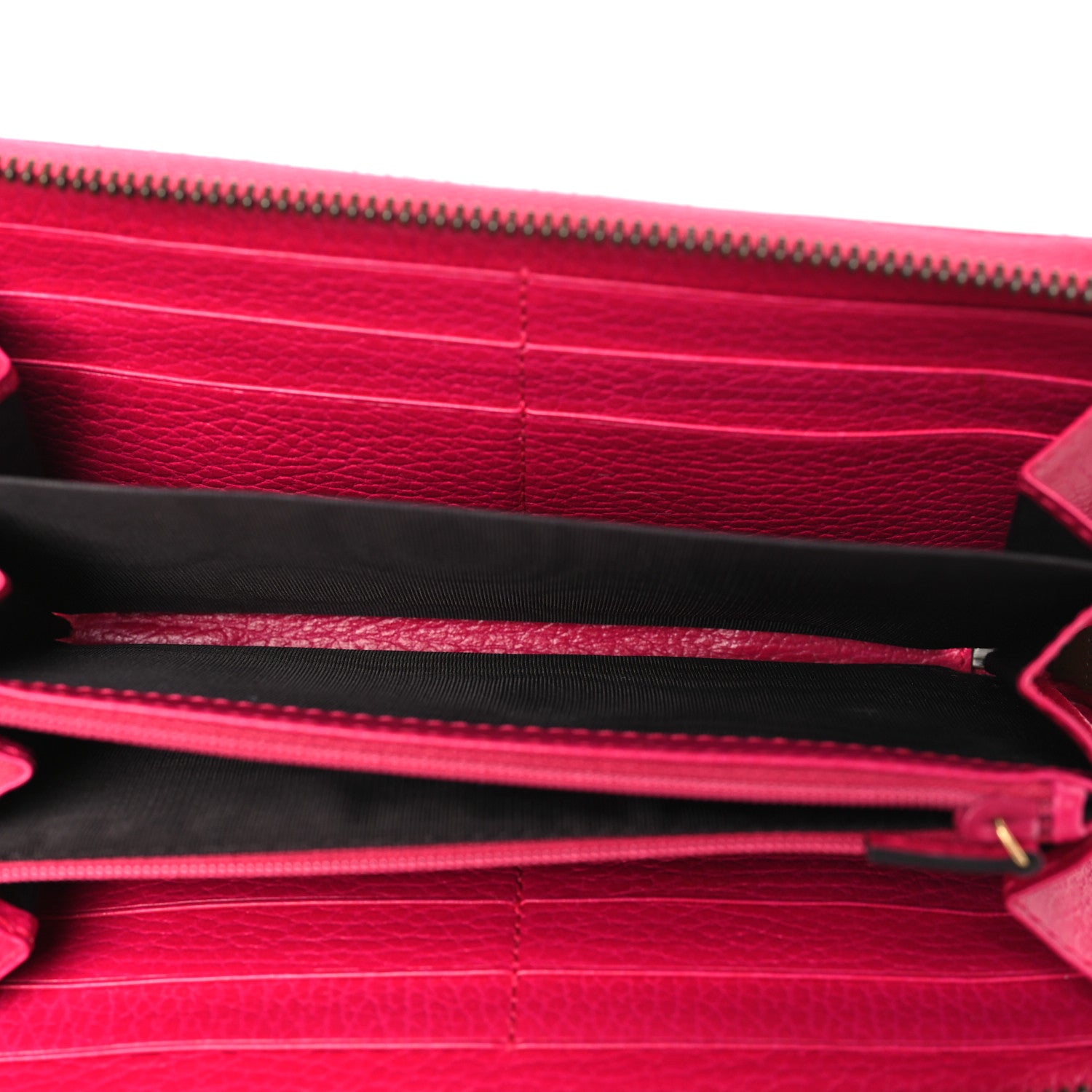 Gucci Calfskin Butterfly Farfalla Zip Around Wallet Pink 5 of 9