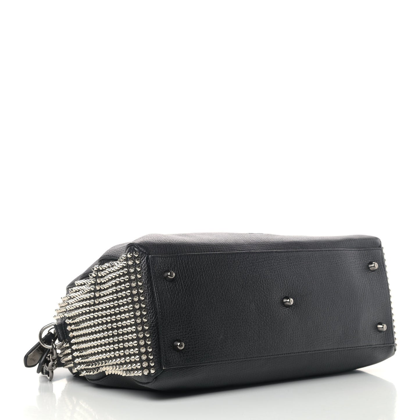 Calfskin Panettone Spiked Large Ranch Black