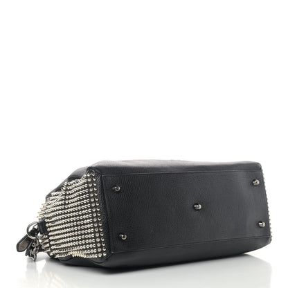 Christian Louboutin Calfskin Panettone Spiked Large Ranch Black 4 of 12