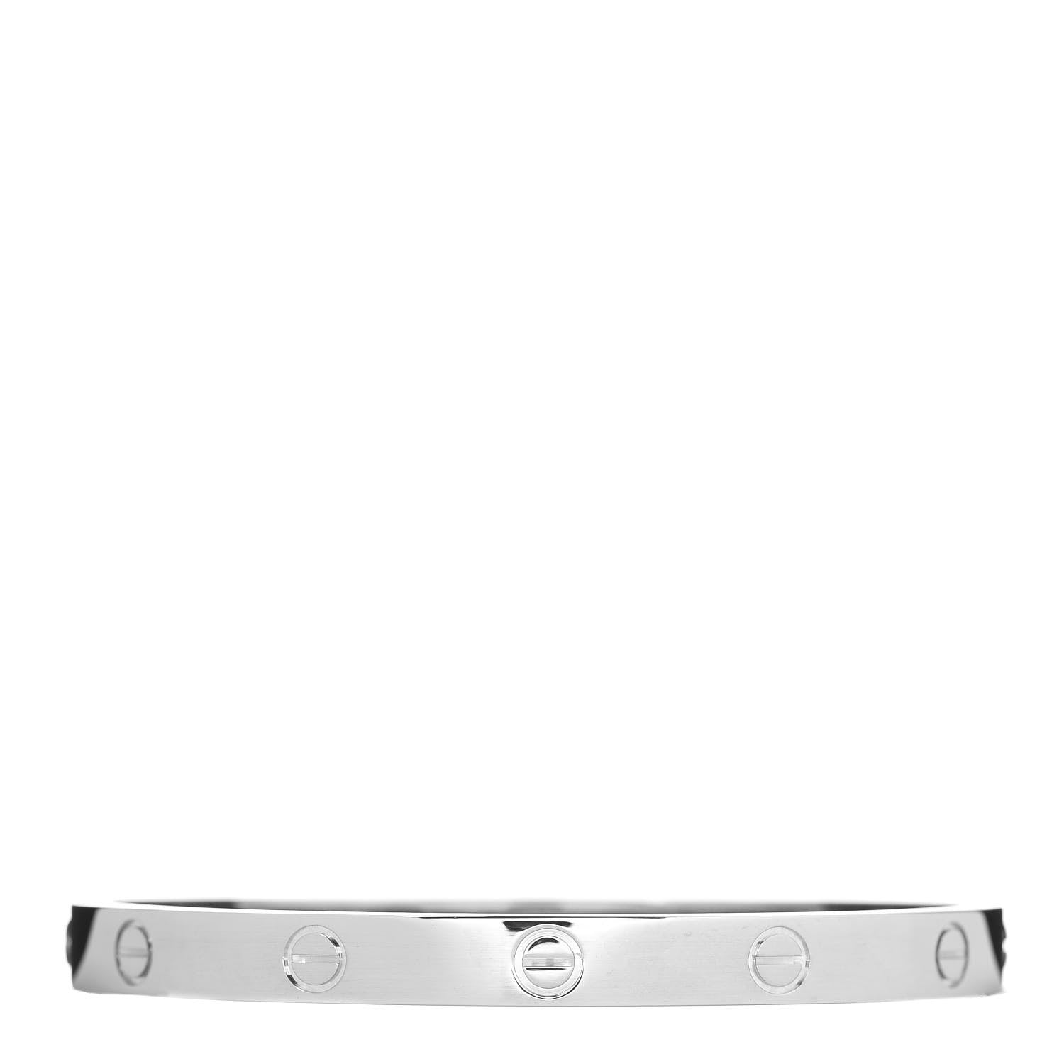Cartier 18K White Gold LOVE Bracelet 18 1 of 5