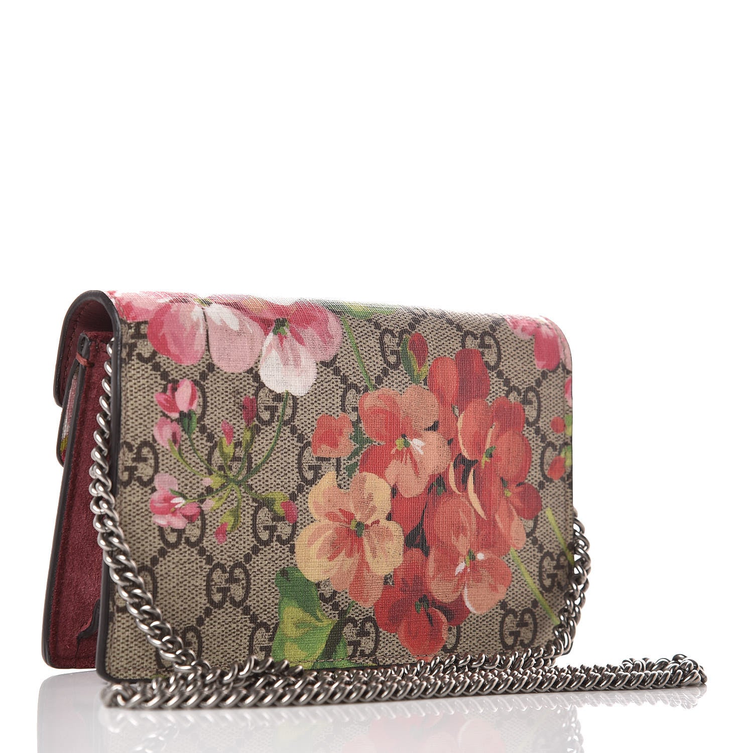 Gucci GG Supreme Monogram Blooms Super Mini Dionysus Shoulder Bag Beige Multicolor Dry Rose 2 of 8