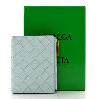 Bottega Veneta Nappa Intrecciato Bifold Zip Wallet Teal Washed 8 of 8