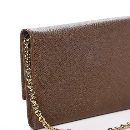 Dolce & Gabbana Dauphine Chain Flap Clutch Brown 9 of 12