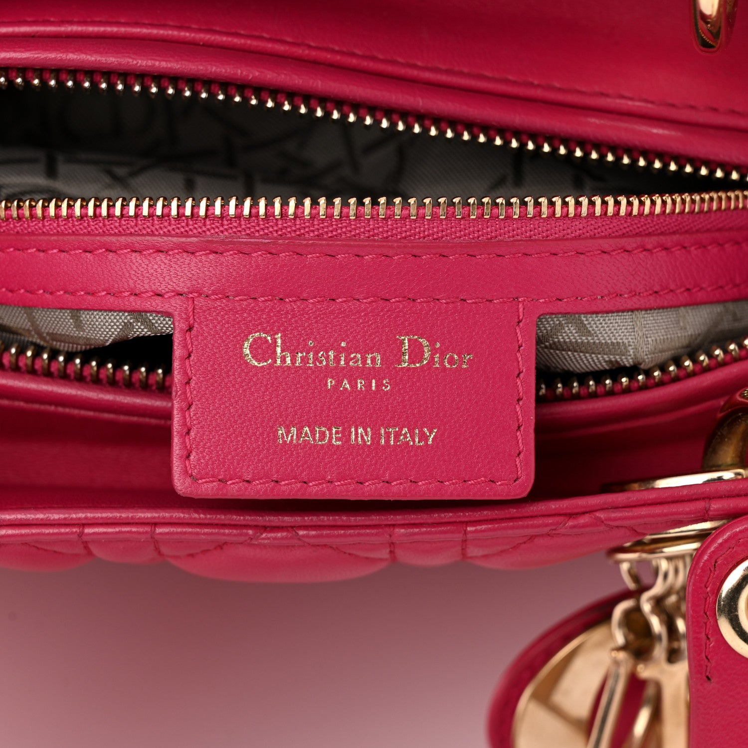 Christian Dior Lambskin Cannage Large Lady Dior Pink 6 of 10