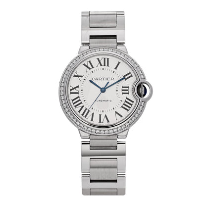 Cartier Stainless Steel Diamond Bezel 36mm Ballon Bleu De Cartier Automatic Watch 1 of 5