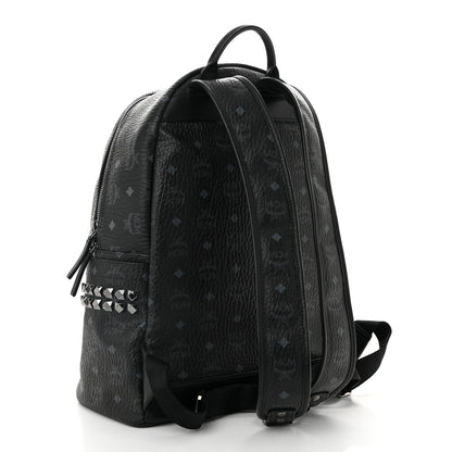 MCM Visetos Medium Side Studs Stark Backpack Black 3 of 12
