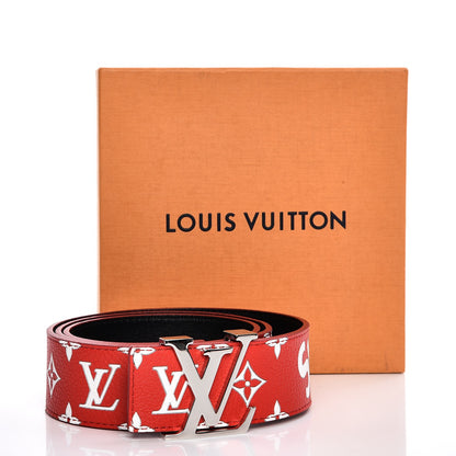 Louis Vuitton X SUPREME Monogram 40mm LV Initiales Belt 90 38 Red 10 of 10