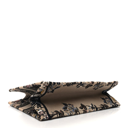 Christian Dior Canvas Embroidered Jardin D'Hiver Medium Book Tote Beige Multicolor 4 of 10