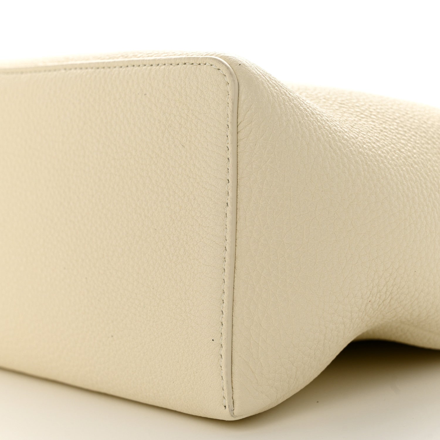 Loro Piana Grained Calfskin Braided L27 Extra Pocket Pouch Whisper White Blue Marine 9 of 10