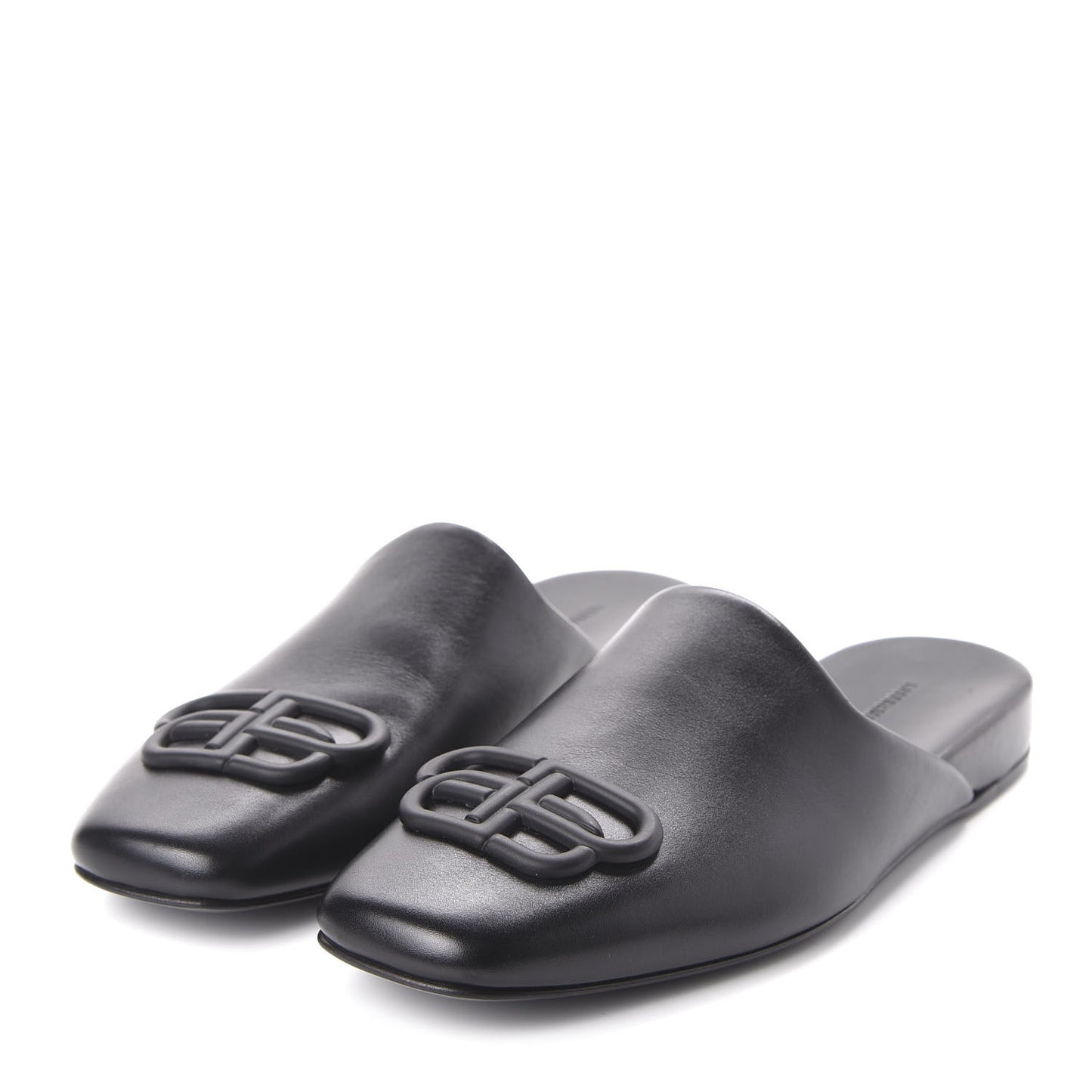 Calfskin BB Mules 35.5 Black