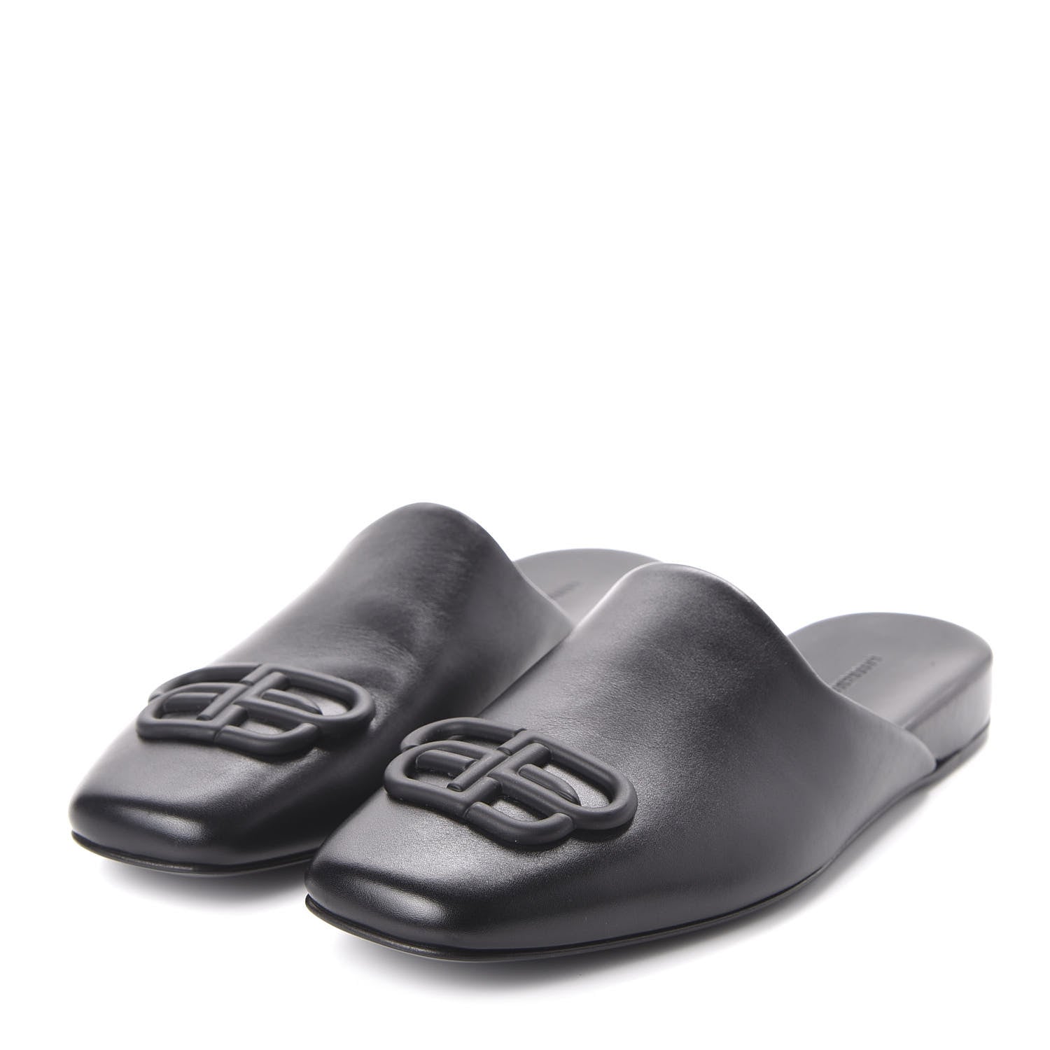 Balenciaga Calfskin BB Mules 35.5 Black 3 of 10