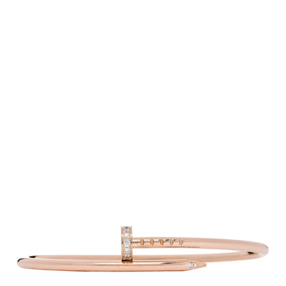 Cartier 18K Pink Gold Diamond Small Juste Un Clou Bracelet 15 1 of 4