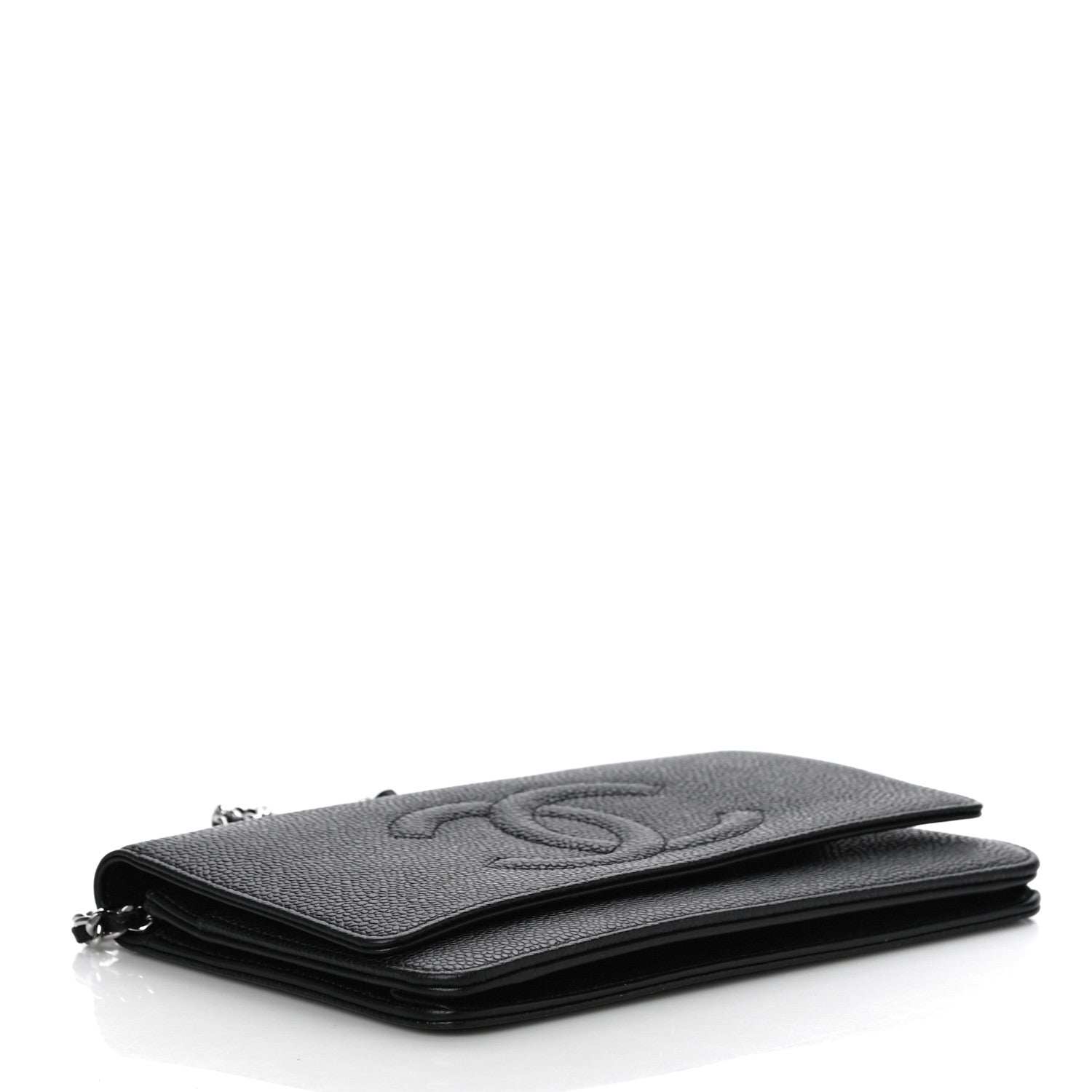 Chanel Caviar Timeless CC Wallet On Chain WOC Black 4 of 12