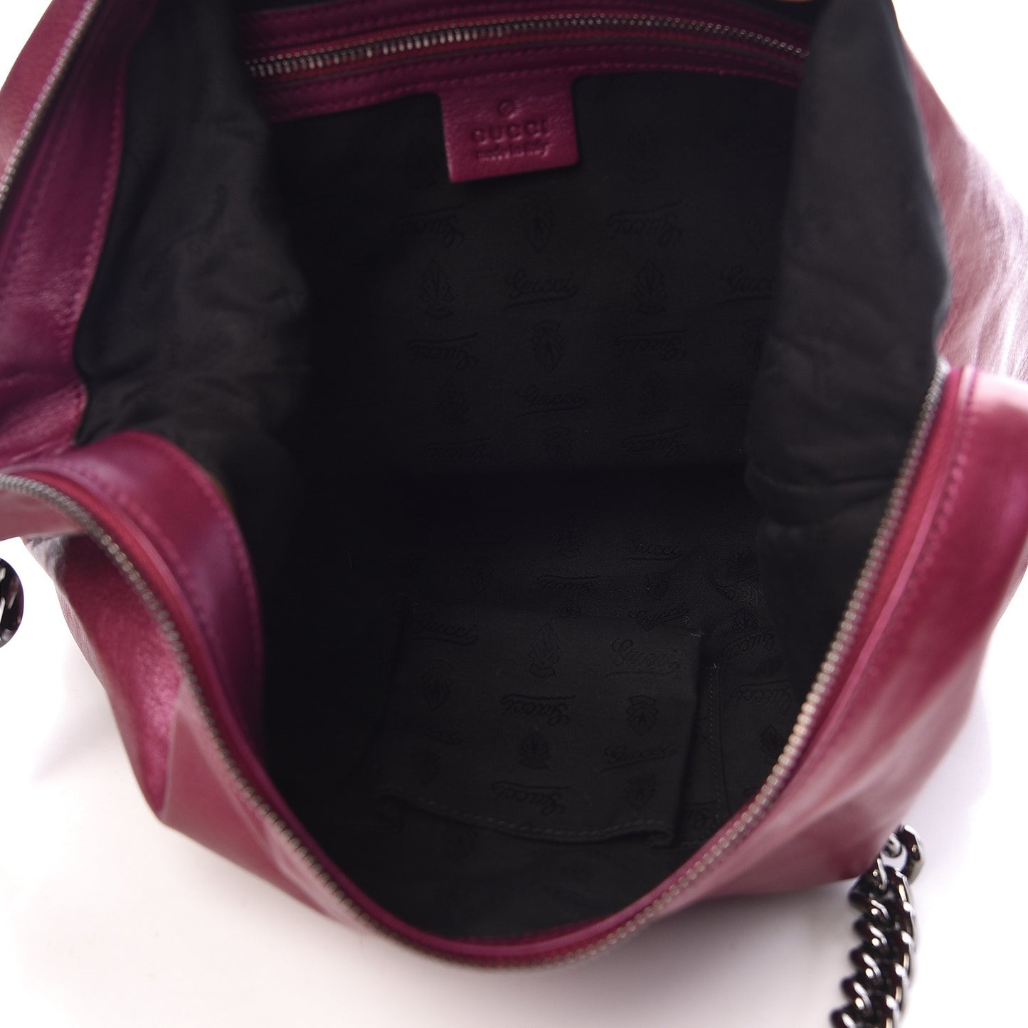 Metallic Calfskin Medium Galaxy Hobo Purple