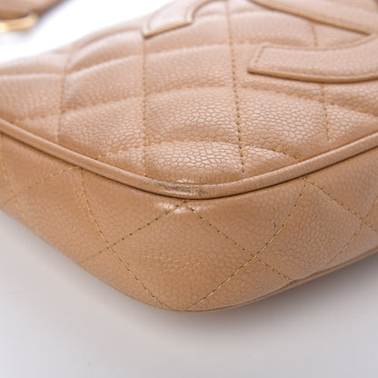 Chanel Caviar Quilted CC Shoulder Bag Beige 12 of 16