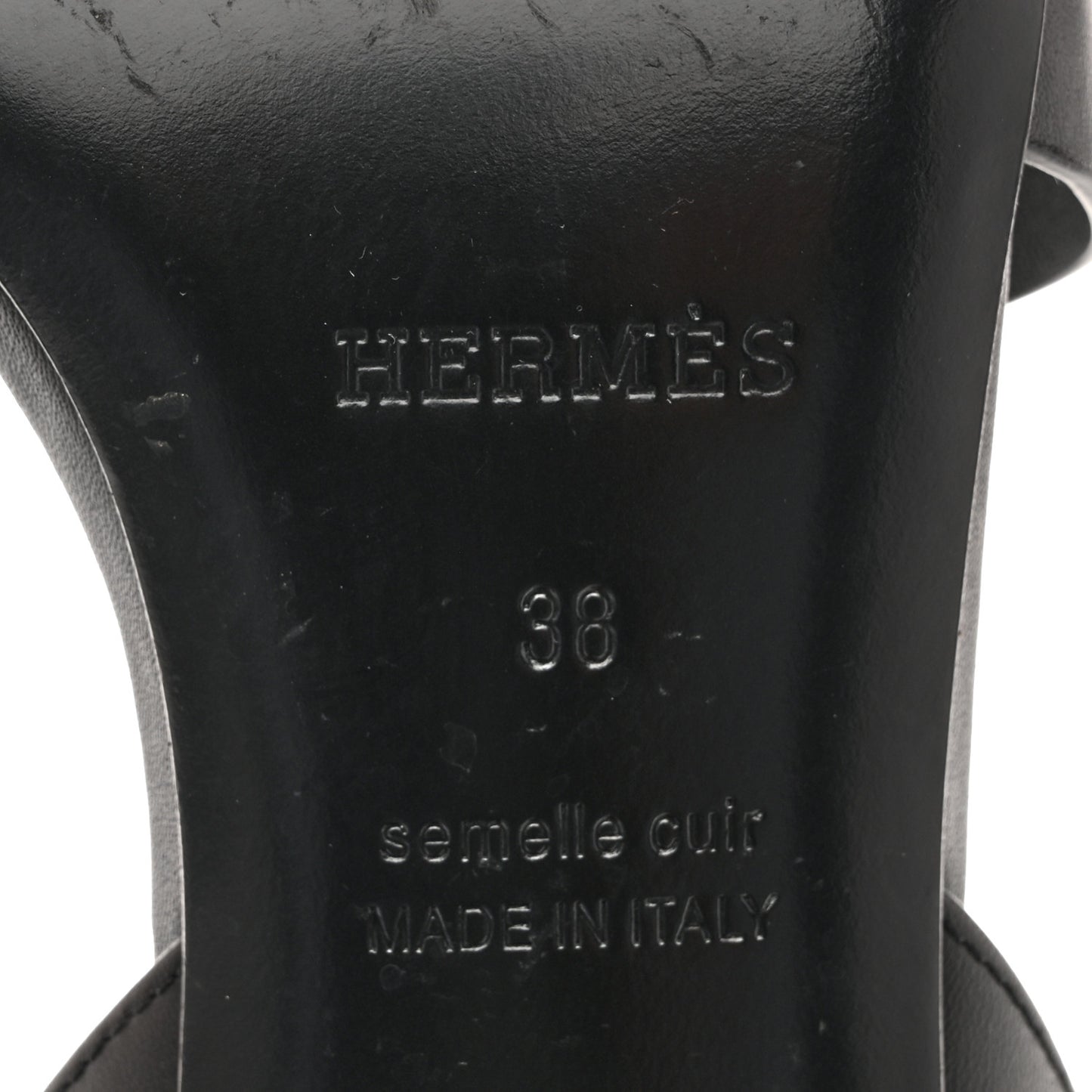 Calfskin Holy 105 Sandals 38 Black