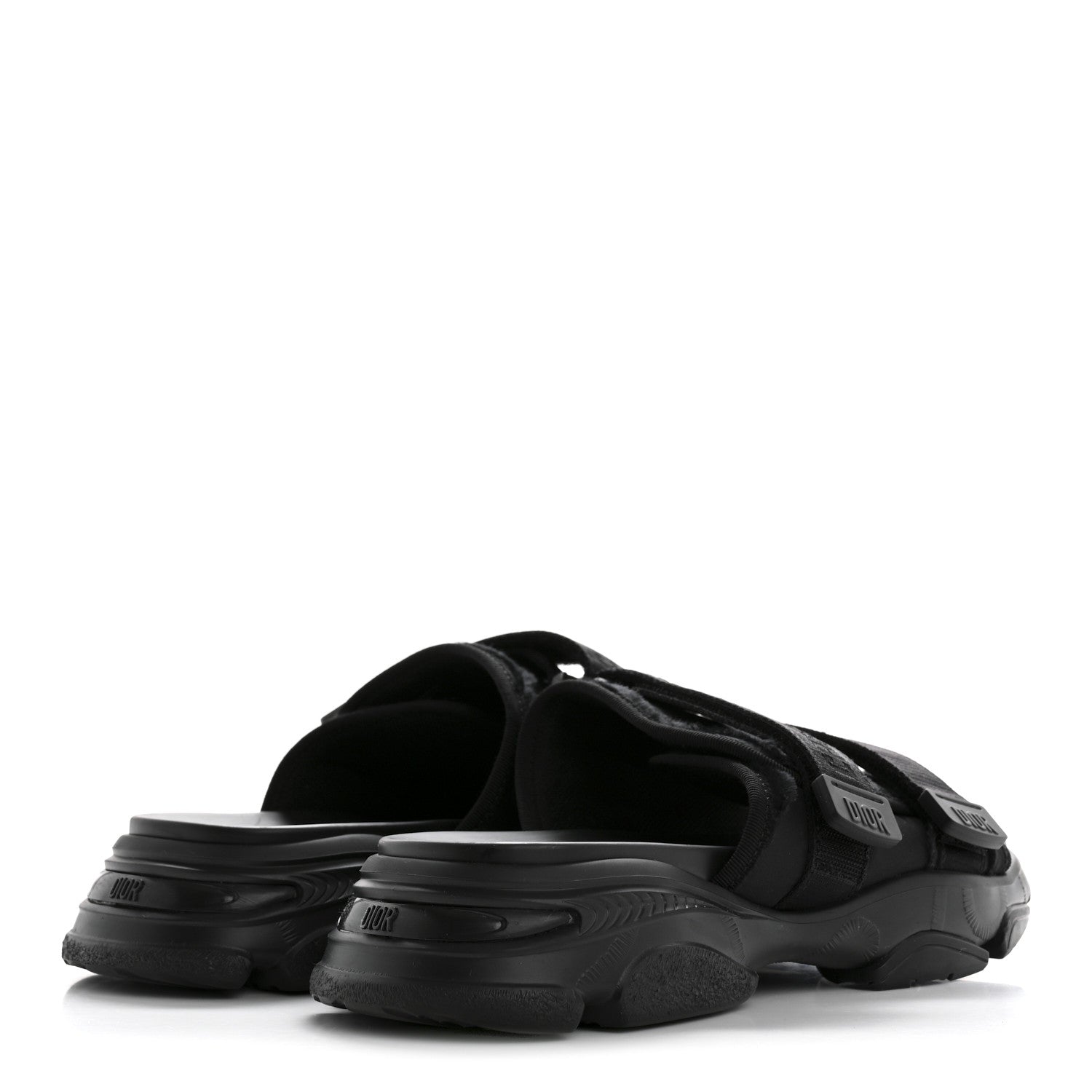 Christian Dior Technical Fabric Camouflage D-Wander Slide Sandals 40 Black 5 of 11