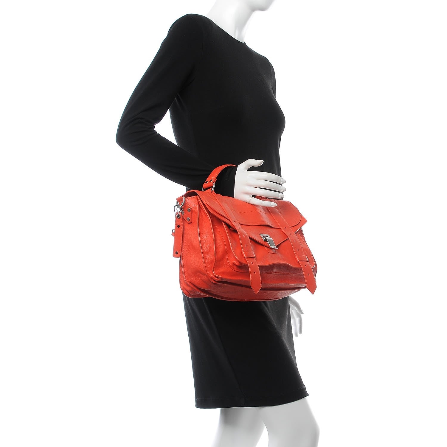 Proenza Schouler Lambskin Medium PS1 Satchel Orange Pepper 2 of 13