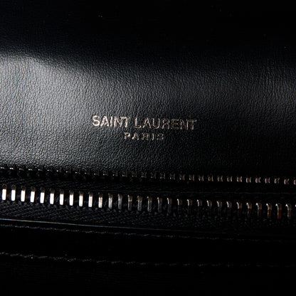 Saint Laurent Canvas Bandana Matelasse Chevron Medium College Bag Red 6 of 13