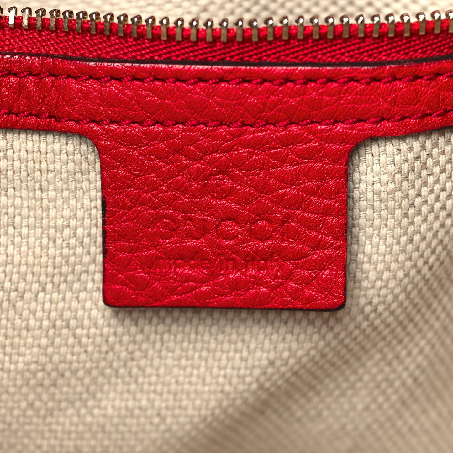 Pebbled Calfskin Medium Soho Shoulder Bag Red