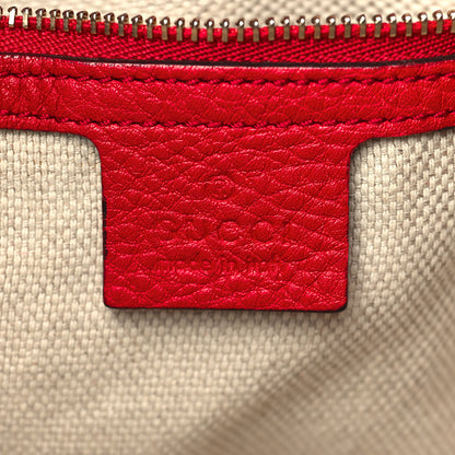 Gucci Pebbled Calfskin Medium Soho Shoulder Bag Red 5 of 8