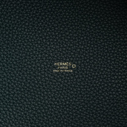 Hermes Taurillon Clemence Matte Alligator Picotin Lock Touch 22 MM Vert Bosphore 6 of 13