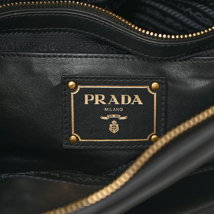 Prada Soft Calf Shopping Satchel Black 6 of 10