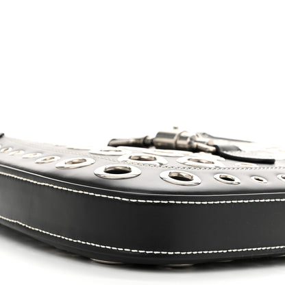 Gucci Calfskin Ha Ha Ha Jackie 1961 Eyelet Hobo Black 8 of 10