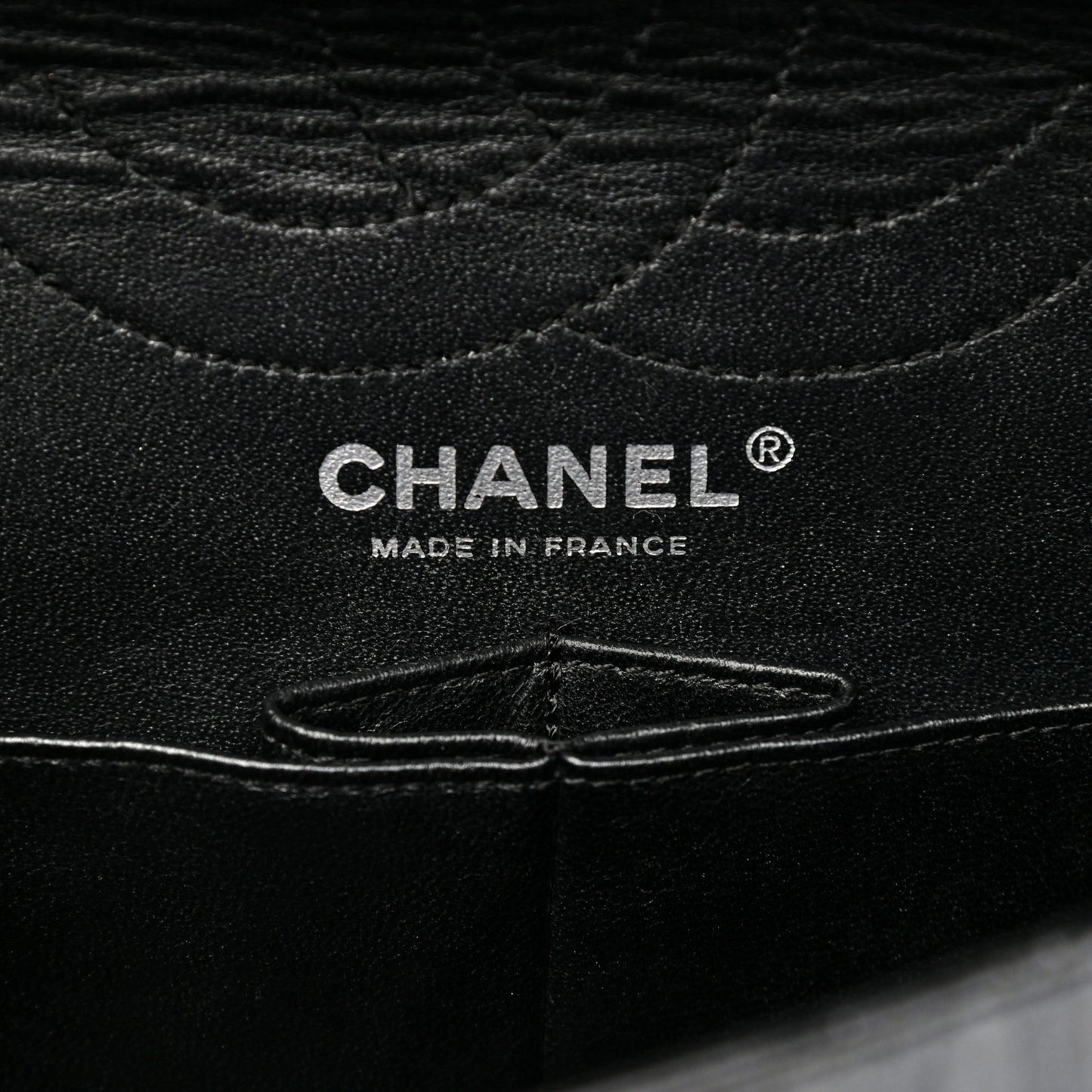 Metallic Calfskin Striped 2.55 Reissue 226 Flap Black