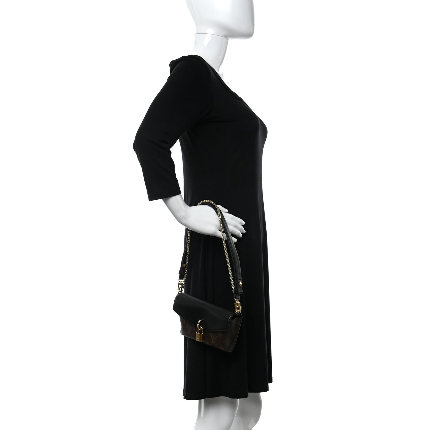 Monogram Padlock On Strap Black