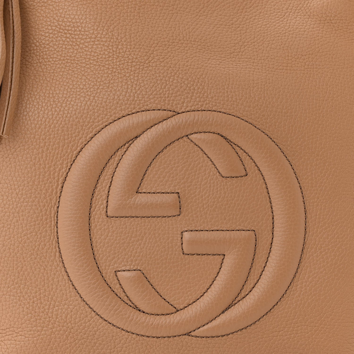 Gucci Pebbled Calfskin Large Soho Hobo Camelia 8 of 10