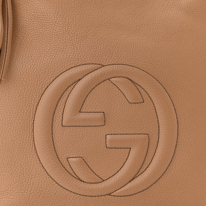 Gucci Pebbled Calfskin Large Soho Hobo Camelia 8 of 10