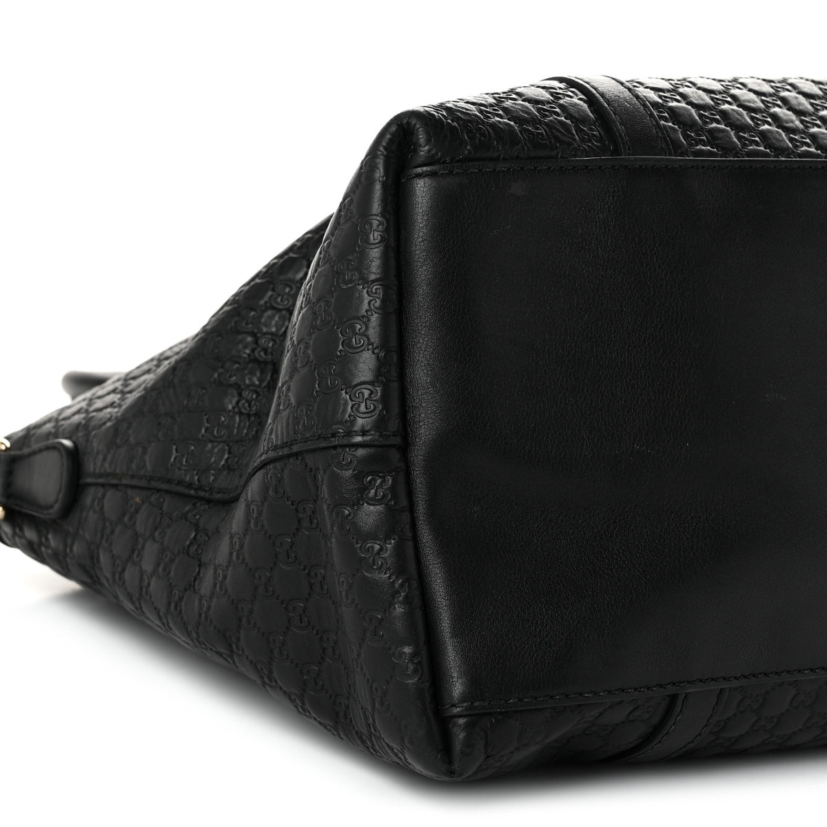 Soft Microguccissima Dome Satchel Black