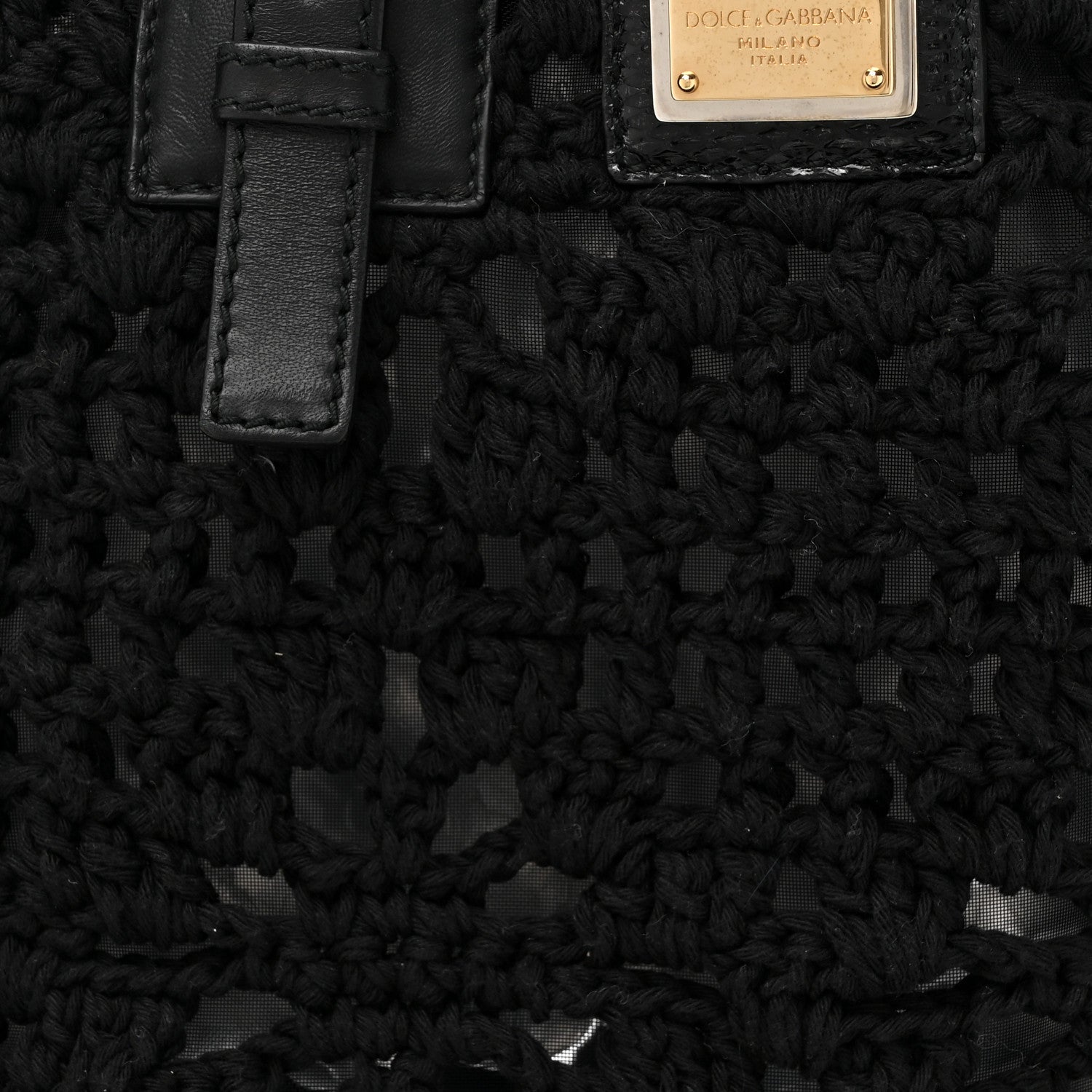 Dolce & Gabbana Knitted Sequins Lambskin Miss Helene Chain Tote Black 7 of 9